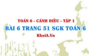 Bài 6 trang 51 SGK Toán 6 tập 1 Cánh Diều